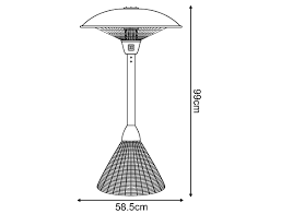 Nova Patio Heater 2100w Rattan Table