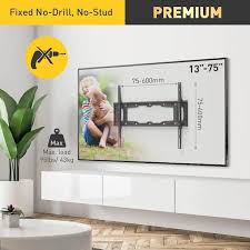 Barkan Fixed Tv Wall Mount For Drywall 29 75 Inch No Stud No Drill Black