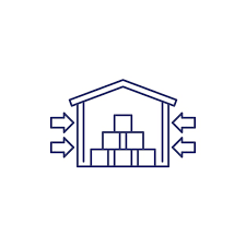 Warehouse Storage Facility Line Icon