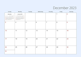 Wall Calendar Planner For December 2023