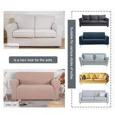 1 2 3 Seater Slipcover Solid Color Sofa