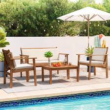 Vineego 4 Piece Patio Conversation Set