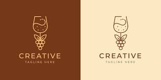 Wine Glass Logo Design Template Vector