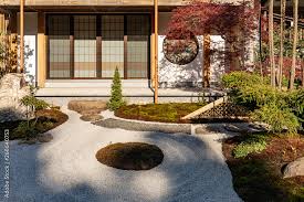 Traditional Japanese Courtyard With