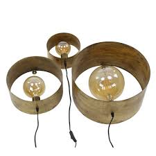 Industrial Wall Lamp Charger Set Of 3