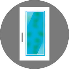 Rain Drop Textured Privacy Door Glass