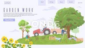 Garden Work Vector Landing Page