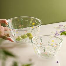 Fl Salad Bowl Glass 2 Sizes