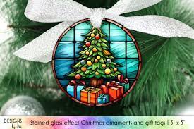 Tree Stained Glass Ornament