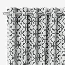Lattice Charcoal Curtains