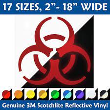 Buy Biohazard Symbol Reflective Decal