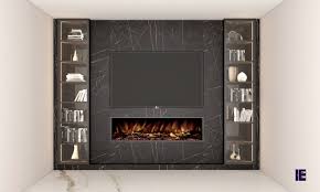 Modern Tv Unit With Fireplace Display