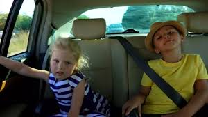 Children In Car Seats Stock Footage