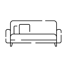 Simple Furniture Vector Line Icons Home