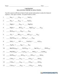 Balancing Chemical Reactions