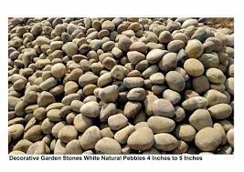 Matte Decorative Garden Stones White