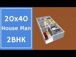 20x40 House Plan 2bhk 2 Bedrooms