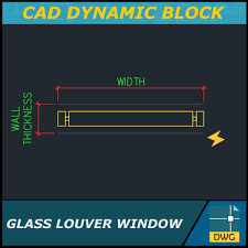 Louver Window Plan View Glass Cad