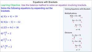 Solving Equations With Brackets
