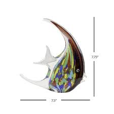Dale Banner Fish Handcrafted Art Glass Figurine Multi Colored