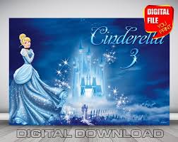 Cinderella Backdrop Banner Digital