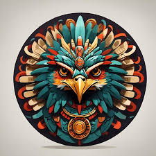 Owls Quetzalcoatl Head Symmetrical Flat