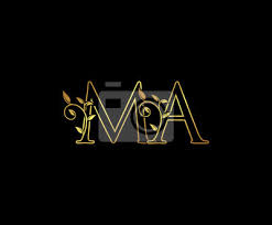 Ma Gold Logo Icon Classy Gold Letter