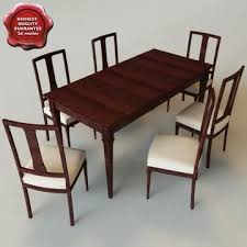Dinner Table And Chairs 3d Model
