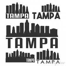 Tampa Florida Flat Icon Skyline Vector