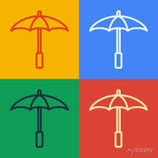 Pop Art Line Sun Protective Umbrella