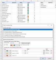 Excel Icon Sets Conditional Formatting