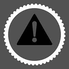 Warning Flat Black Color Icon Failure