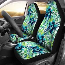 Green Fl Flowers Car Seat Covers