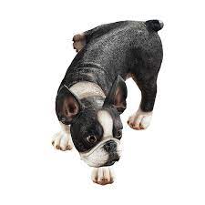 Leg Boston Terrier Dog Statue
