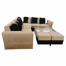 Velvet Lhs Aligned L Shape Sofa Set