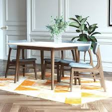 Dining Set With 4 Fabric Dining Chairs
