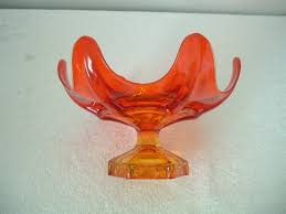 Mid Century Viking Glass Persimmon