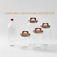Large Glass Candy Jars With Wooden Lids