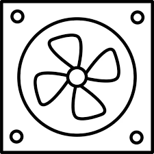 Exhaust Fan Cooling Icon Stock Vector