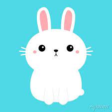 White Bunny Rabbit Icon Cute Funny