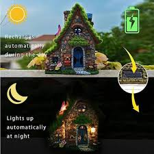 Cubilan Resin Fairy House Statues With