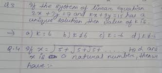 Linear Equation 2x 3y 7 And Kx 9y 15