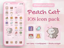 Mochi Peach Cat Cute Gomi App Icons