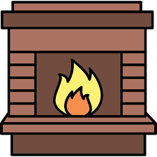 Fireplace Generic Thin Outline Color Icon