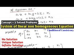 Linear System Of Equation Matrices