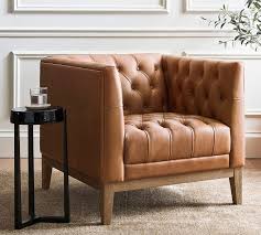 Edgewood Leather Chair Pottery Barn