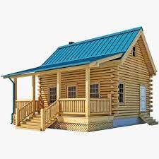 Log Cabin House 3d Model