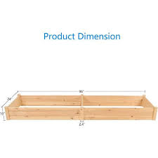 8 Ft Wooden Raised Garden Bed