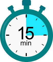 Stopwatch Icon 15 Minutes Timer Vector