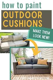 Painting Outdoor Cushions Tutorial